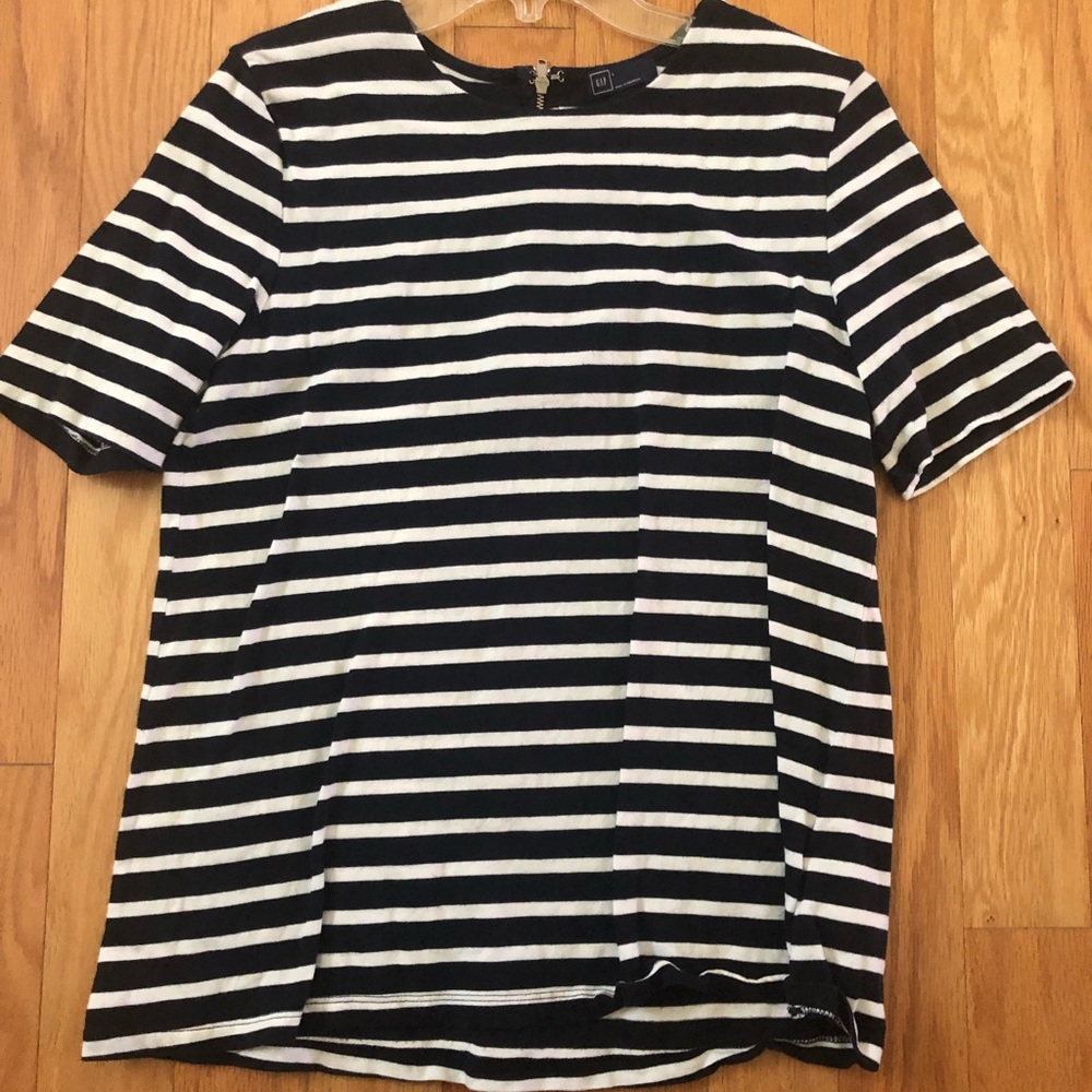 Navy and white striped t-shirt